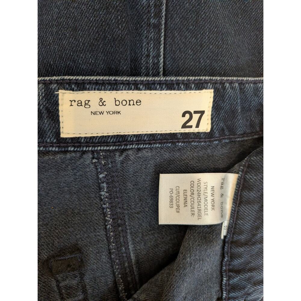 Rag & Bone Marina Mid Rise Wide Leg Jeans Dark Wash Size 27 Minimalist Designer - Picture 7 of 14